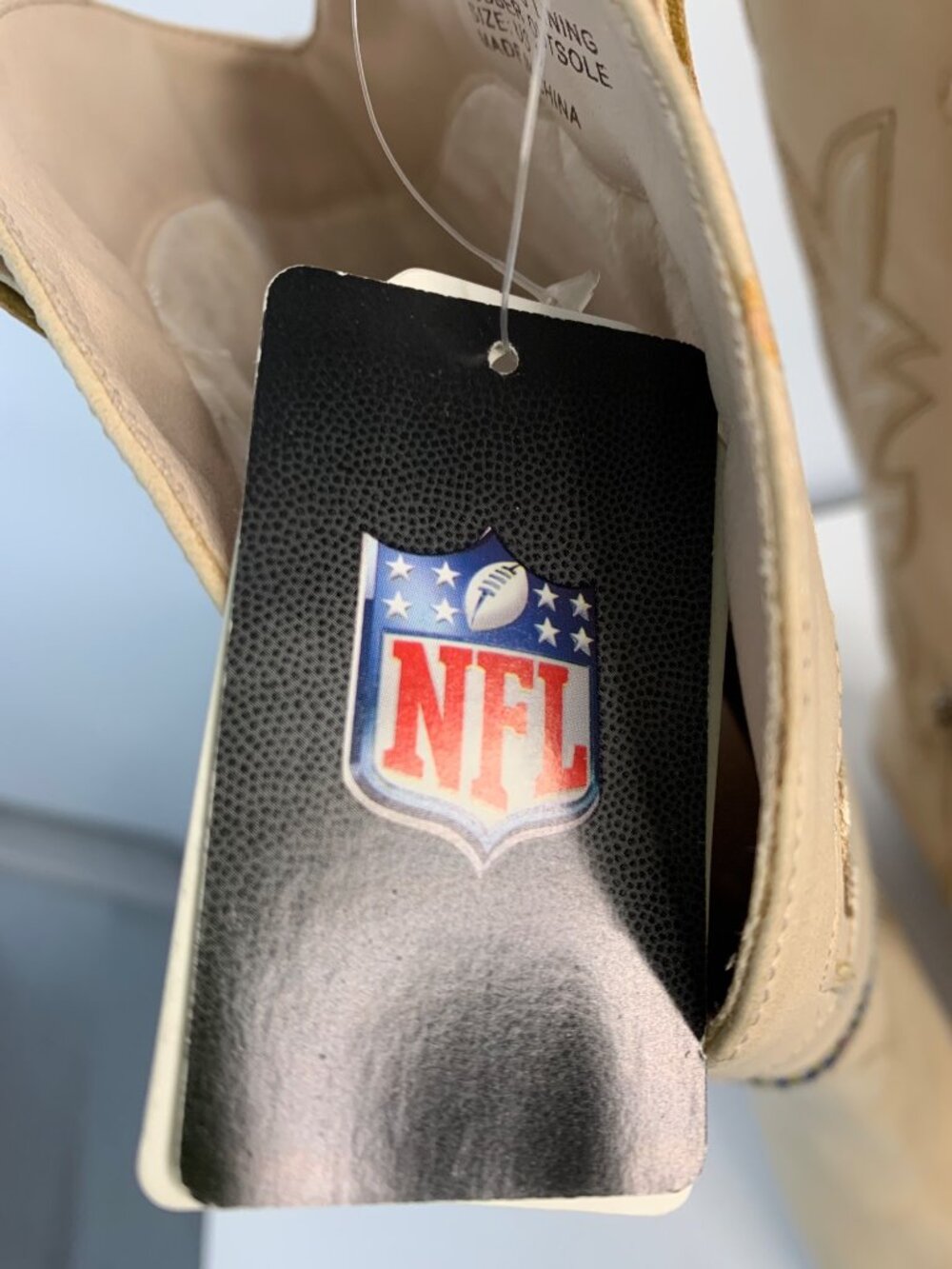 Baltimore Ravens Womens Cowboy Boots Size 8 Beige NFL Rhinestone Logo Western - Picture 6 of 12